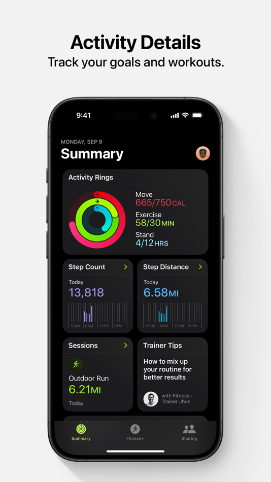 #1. Apple Fitness (iOS) By: Apple