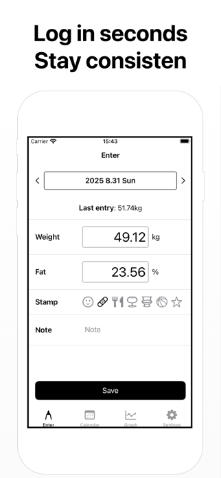Minimal Weight Tracker Screenshot 1 of 4