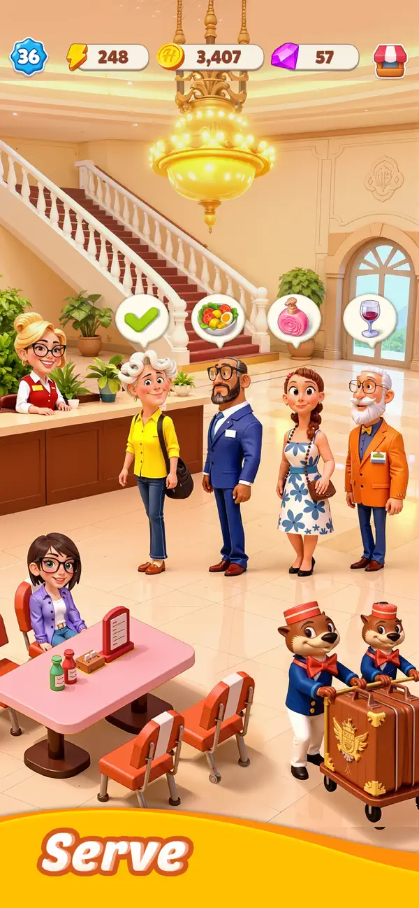 #2. Hotel Manor: Merge Game (iOS) 由: Century Games Innovation Pte. Ltd.