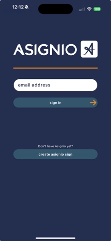 Asignio app screenshot