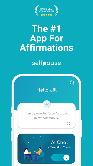 Selfpause: Your AI Life Coach iPhone screenshot 1 - Health & Fitness app