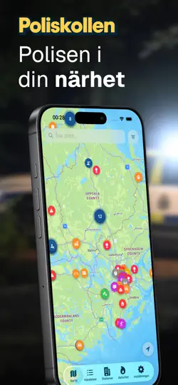 Captura de pantalla de Poliskollen: Händelser Idag en iPhone 1