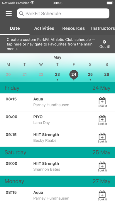ParkFit Athletic Club Screenshot