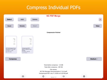 NC PDF Merge iPad screenshot