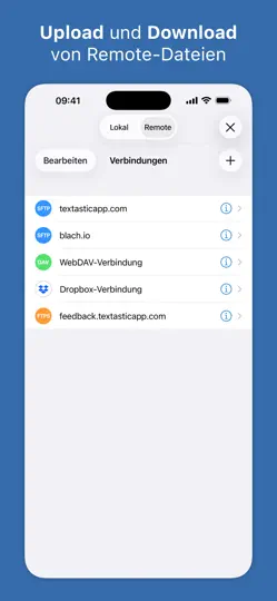 Screenshot von Textastic Code Editor auf dem iPhone 3