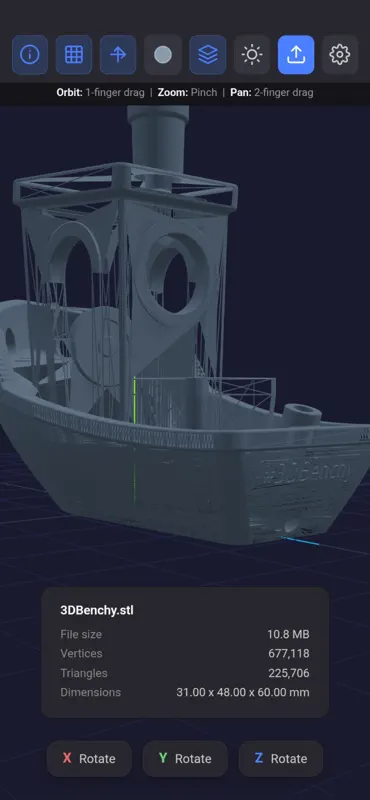 Simple Offline STL OBJ Viewer screenshot 4 of 4