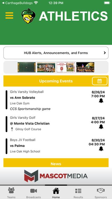 Live Oak Athletics Screenshot