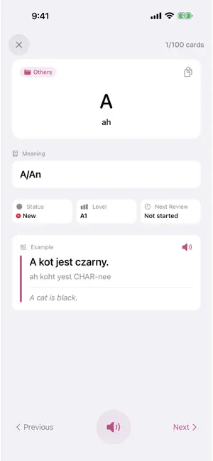 Learn Polish Vocabulary Words screenshot 2