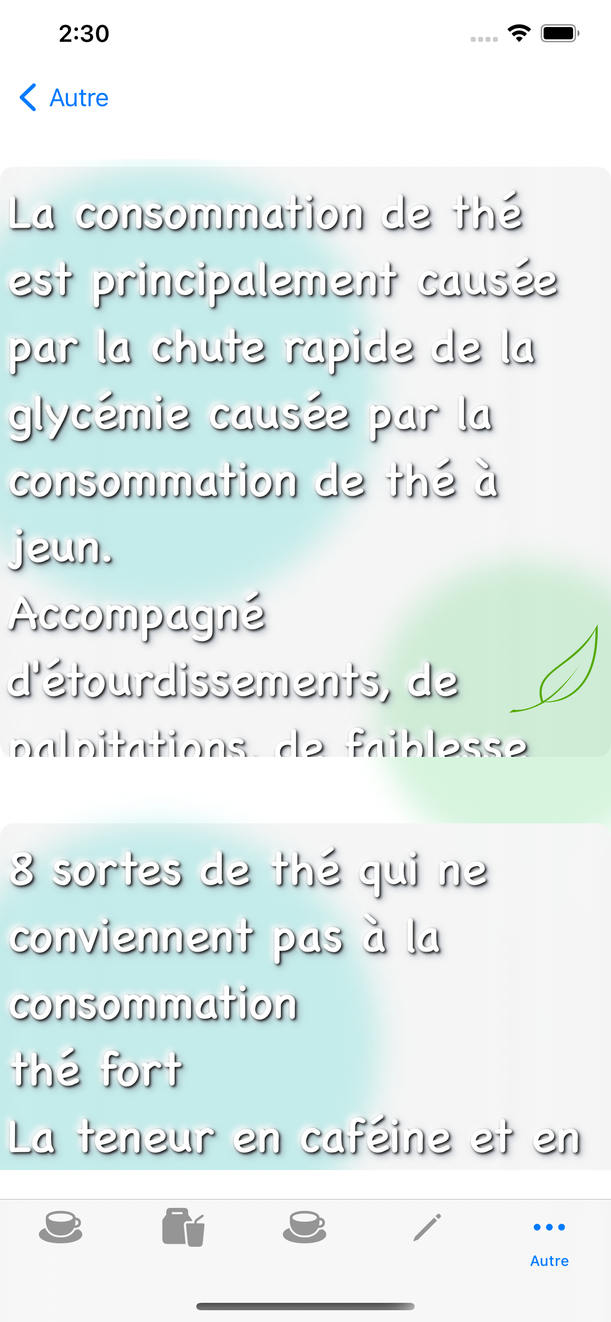 Connaissance du thé