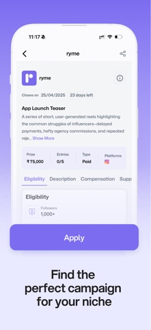 ryme: Influence & Earn Screenshot 4 of 6