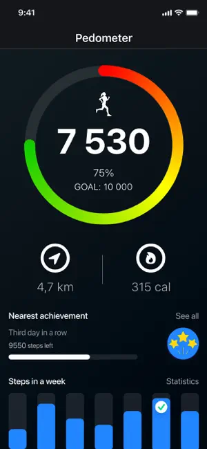 Pedometer - Run & Step Counter screenshot 1