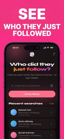 Recent Follow Tracker SpyFollr Screenshot 1 of 5