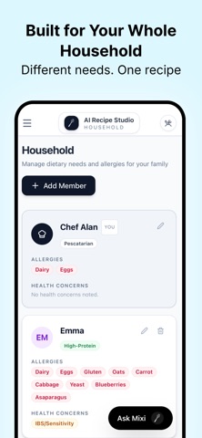 AI Recipe Studio - AskMixi screenshot
