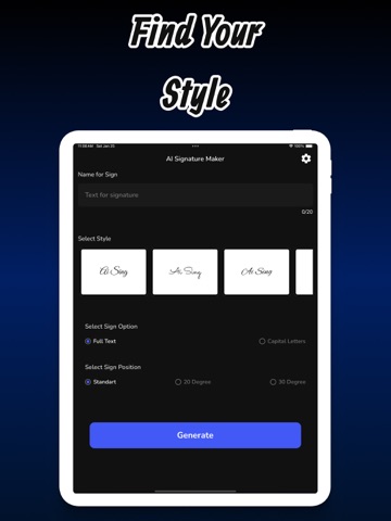 AI Signature Maker - Generator iPad screenshot