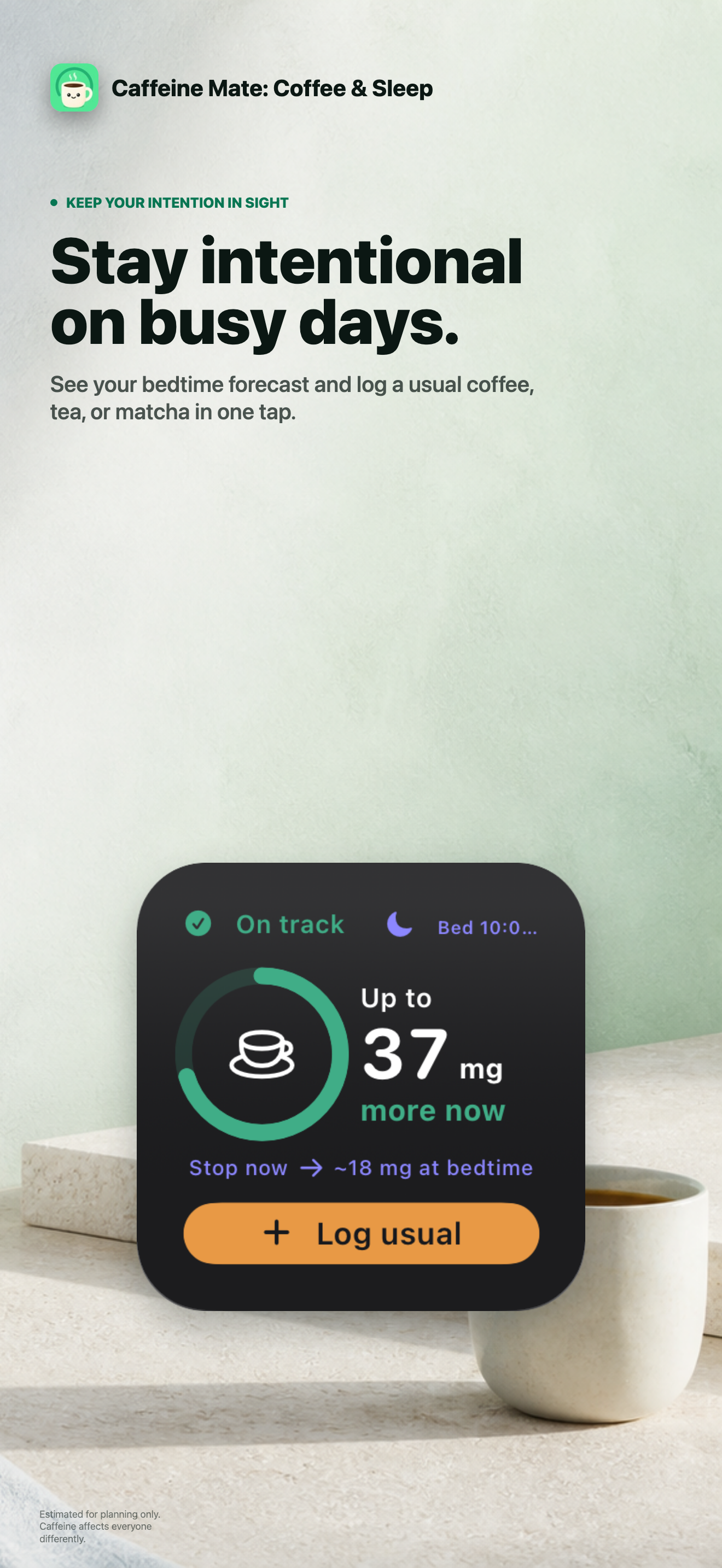 Caffeine Mate: Coffee & Sleep screenshot 2