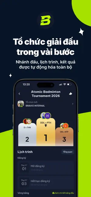 Bravio: Sport Tournament iPhone screenshot 1