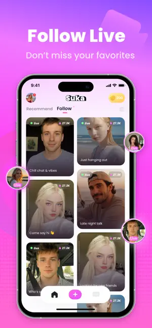 Suka - Live Stream, Chat iPhone screenshot 2