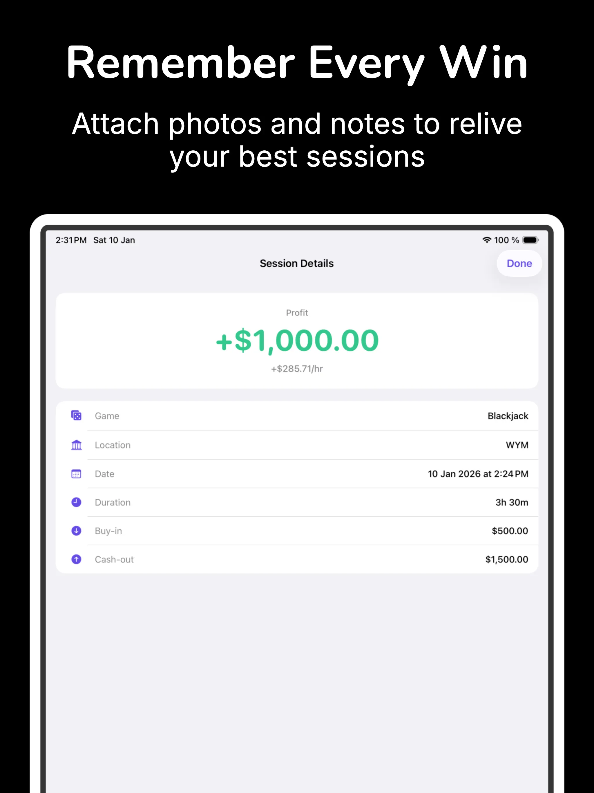 #7. Gambling Tracker (iOS) De: Nicolas Gustavo Melian
