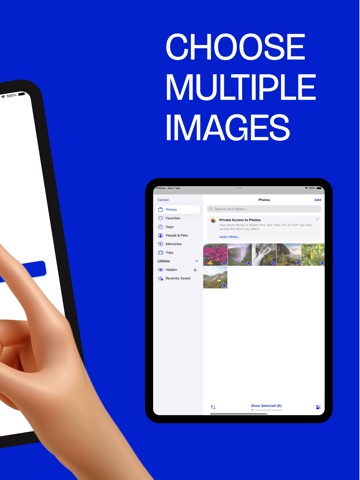 Fast JPG to PDF Converter iPad screenshot