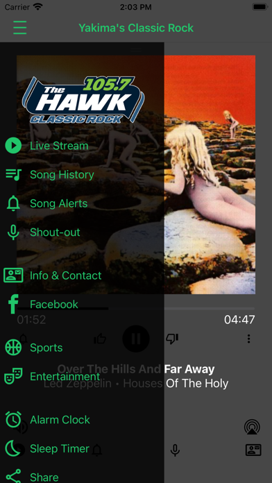 105.7 FM THE HAWK YAKIMA iPhone screenshot 2 - Entertainment app