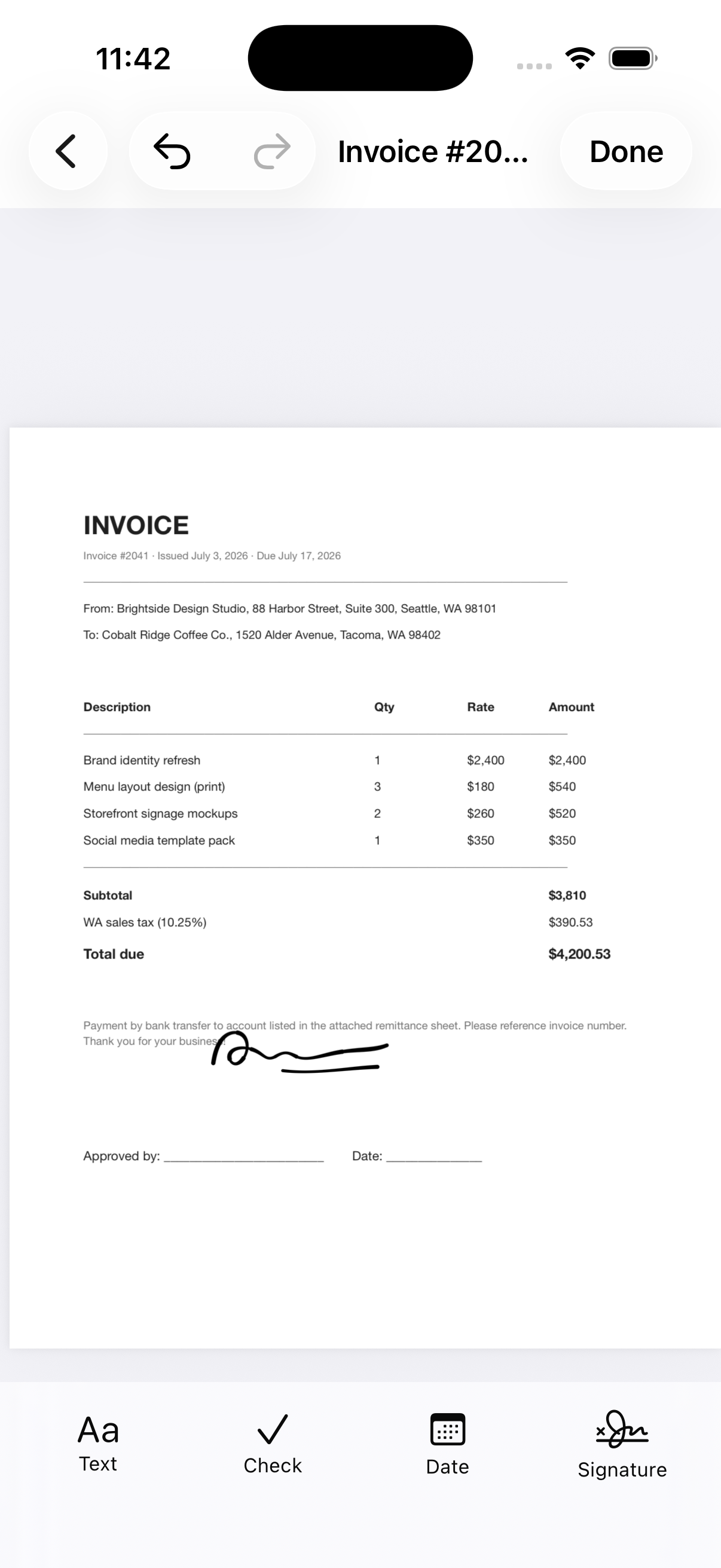Signature & Fill: Sign PDF screenshot 4