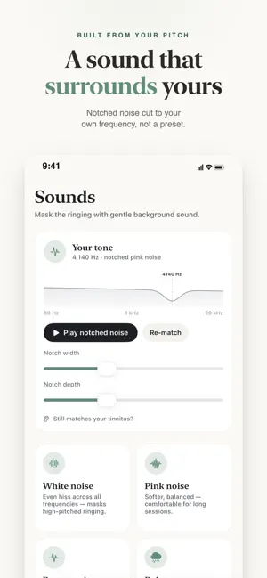 Tinnitus Tracker: Tone Match screenshot 2