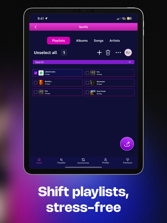 MusConv: Playlist Transfer iPad screenshot 4 - Music app