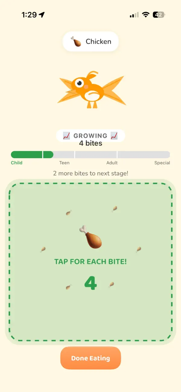 #1. Dino Fuel: Picky Eater Game (iOS) By: Shawn PRINCE
