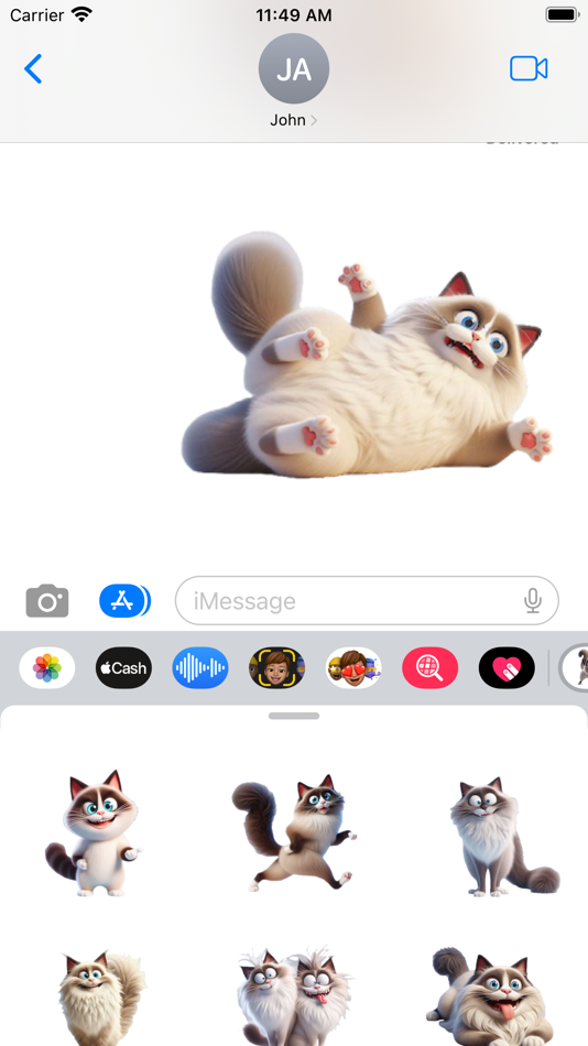 #6. Goofy Ragdoll Cat Stickers (iOS) 由: Paul Scott