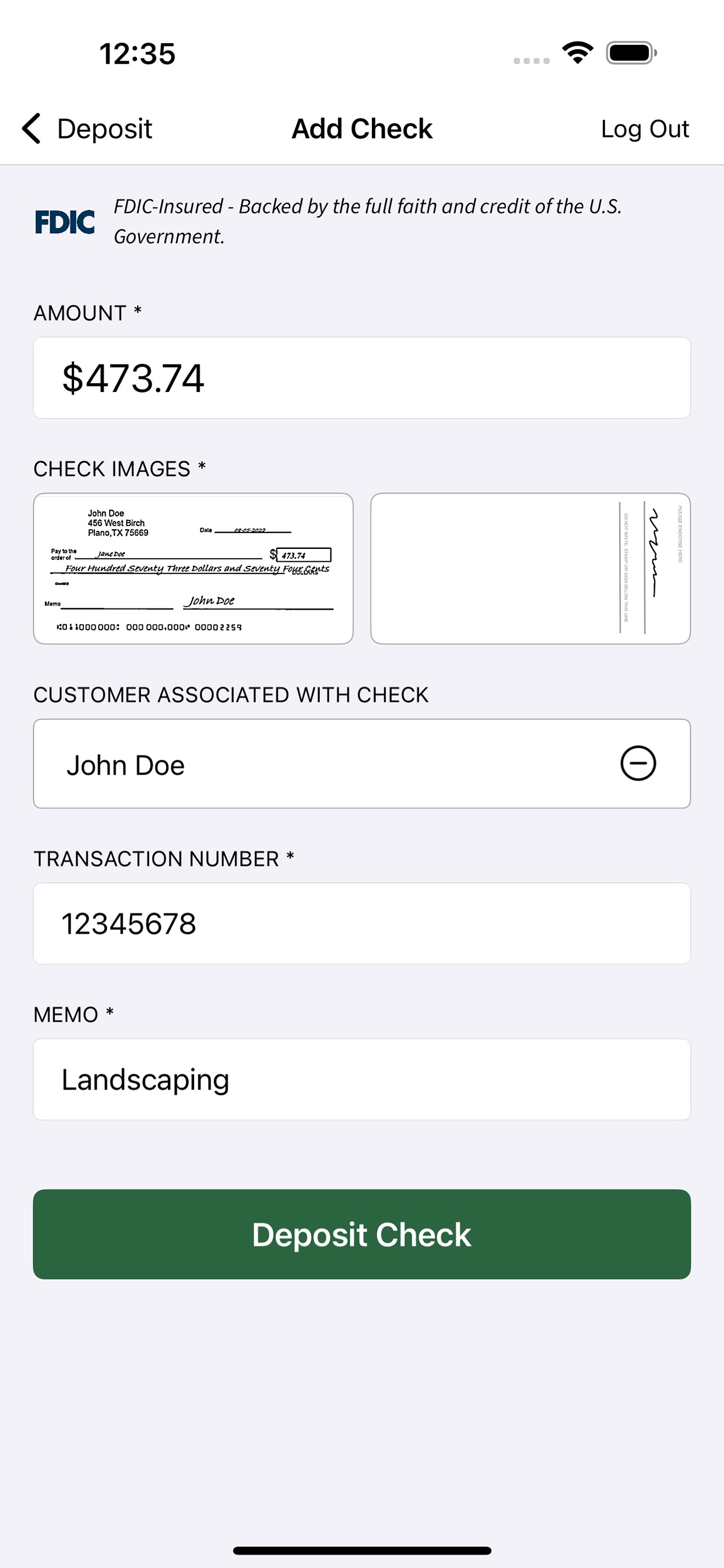 Screenshot 4 of FSB Commercial Remote Deposit