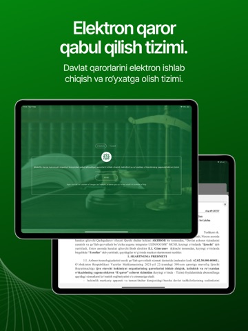 E-qaror iPad screenshot