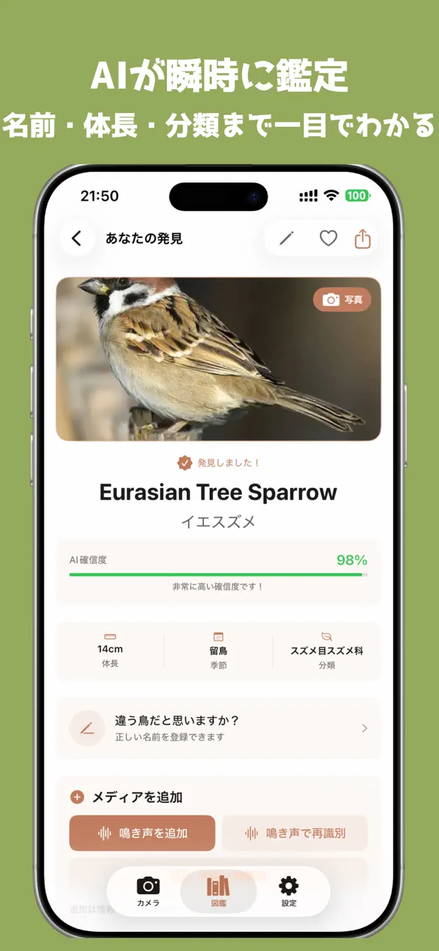 BirdLens - 野鳥AI図鑑 スクリーンショット 2