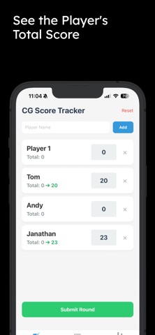 CG Score Tracker screenshot