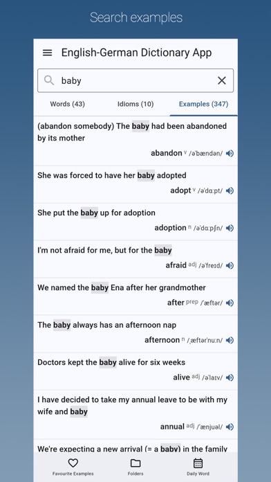 English-German Dictionary Pro Screenshot