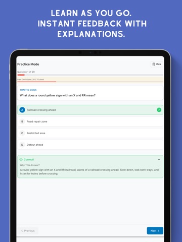 DMV Test 2025 – CA Practice iPad screenshot