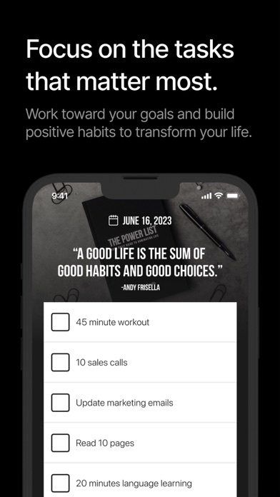 The Power List Screenshot