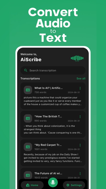 AiScribe - Audio To Text