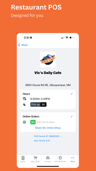 Selflane POS Screenshot