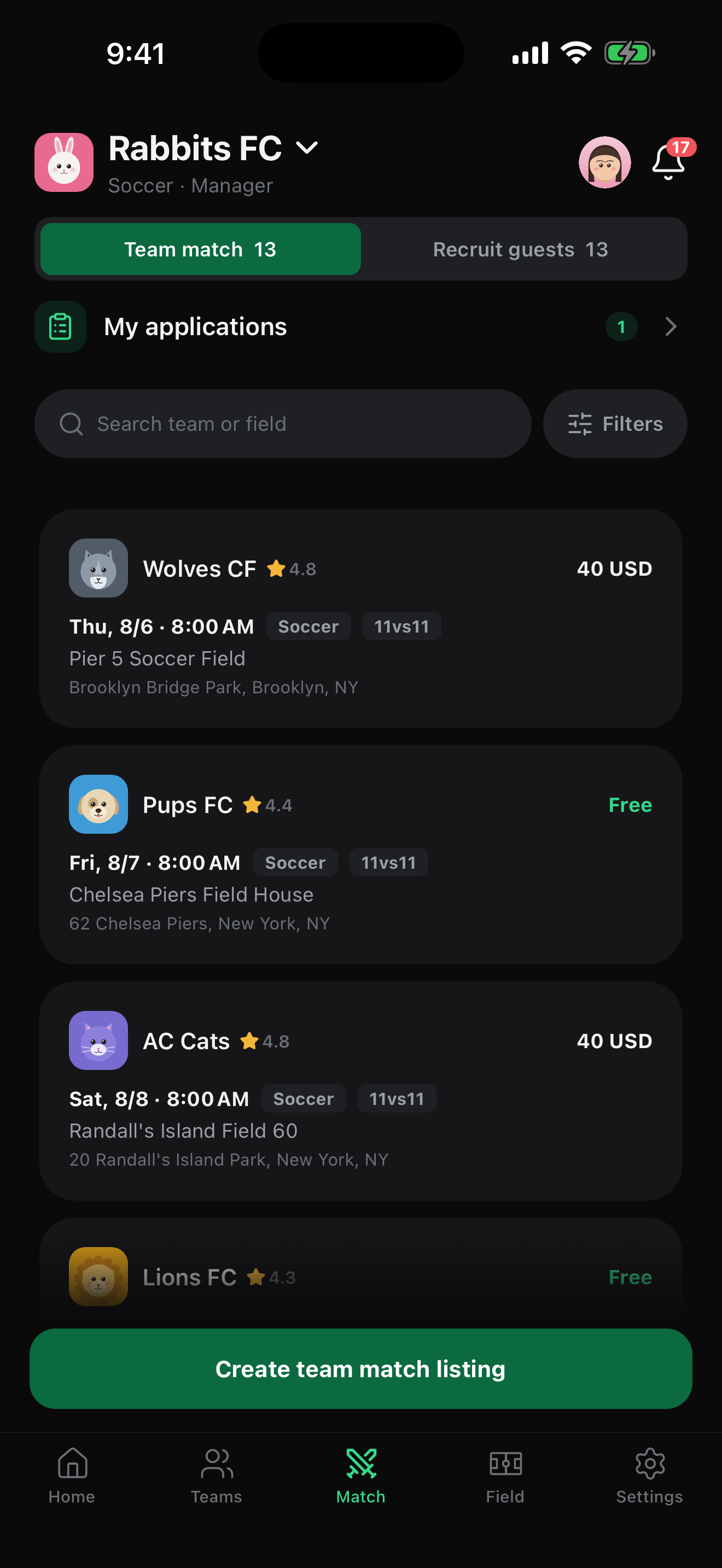 Squady: Football & Futsal Team screenshot 7