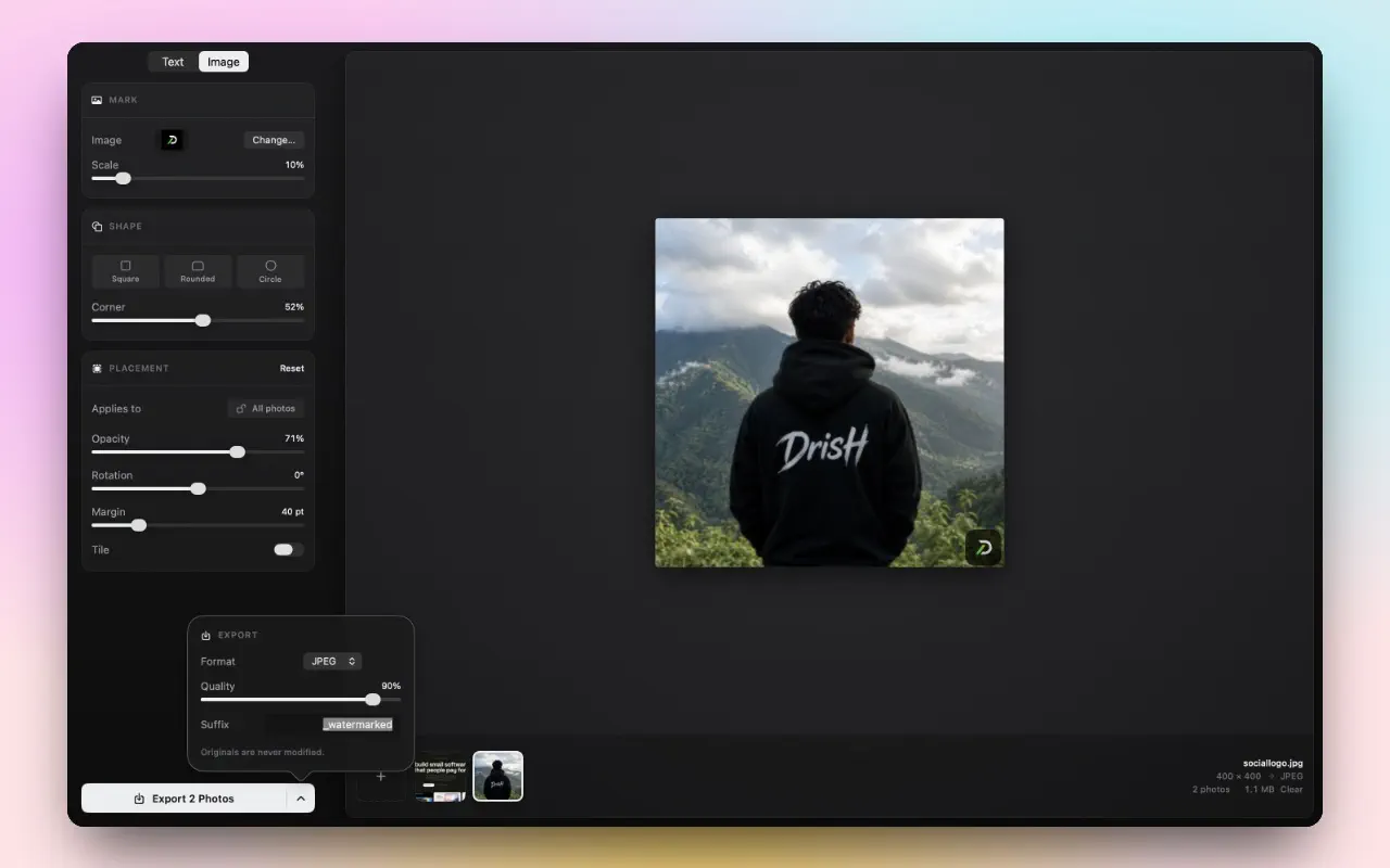 Watermark Maker Bulk on macOS