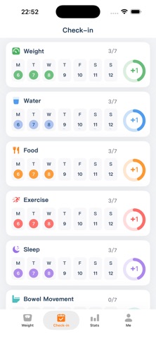 Lose Fat - Check-in & Log iPhone screenshot