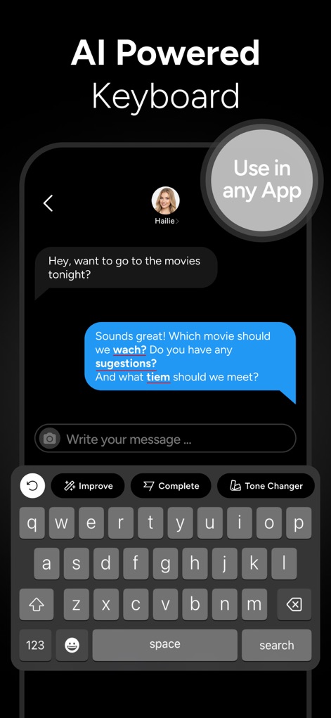 Chatbot AI Assistant - Genie - Teclado Inteligente Integrado