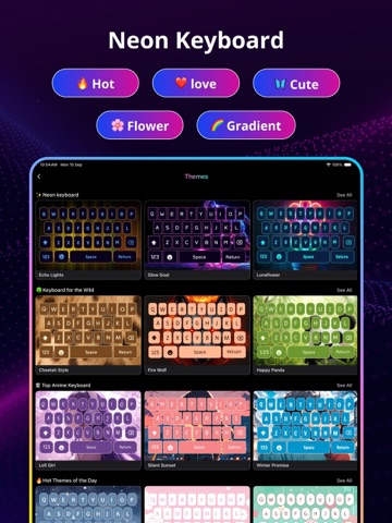 LED Keyboard - Fonts & Themes iPad screenshot