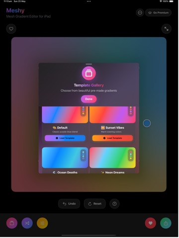 Gradient Background: Spectrum iPad screenshot