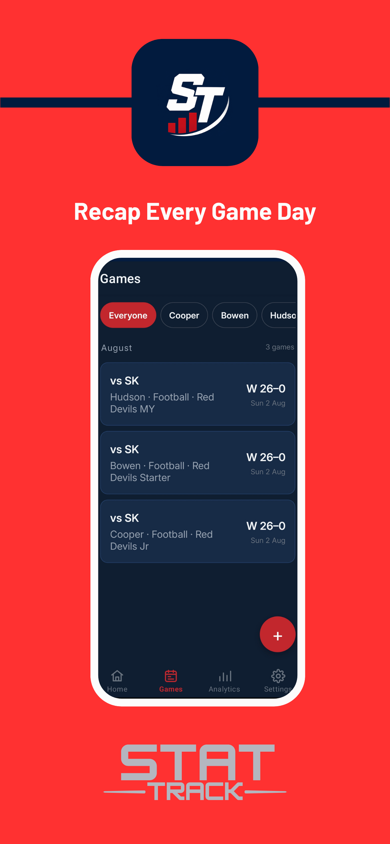 StatTrack: Athlete Stats screenshot 2