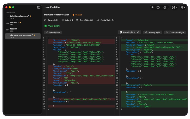 JSON XML 编辑器 & REST screenshot