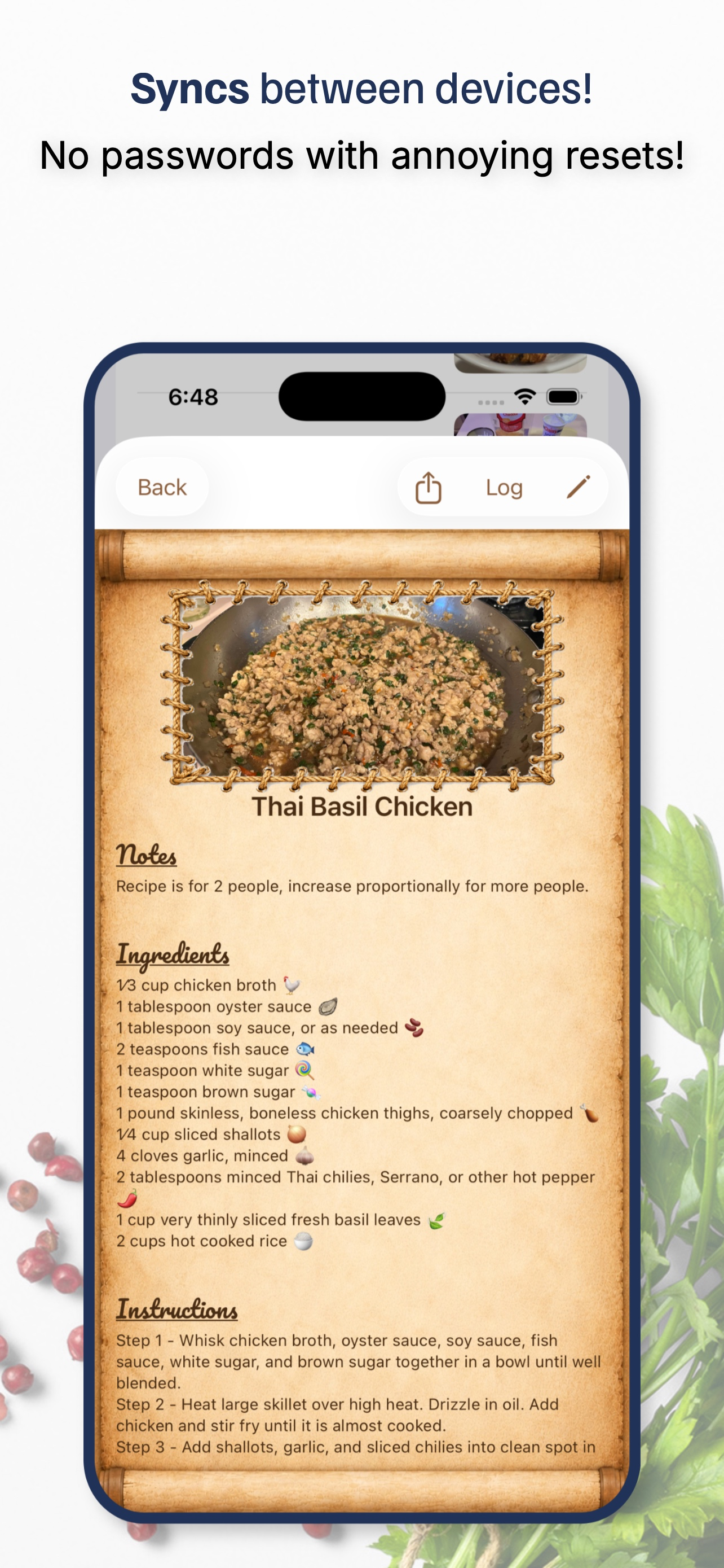 Recipe Chest & Log screenshot 2