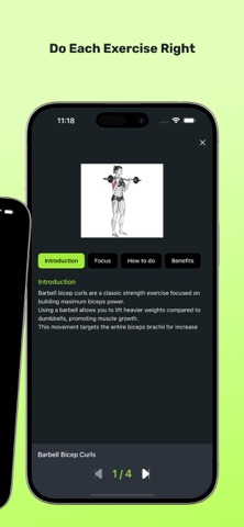 Workout - Fitness App iPhone screenshot