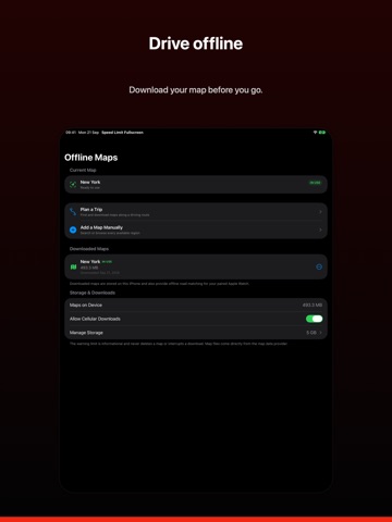 Speed Limit Fullscreen iPad screenshot