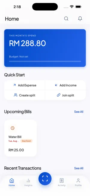 SnapExpense: Expense Manager screenshot 1